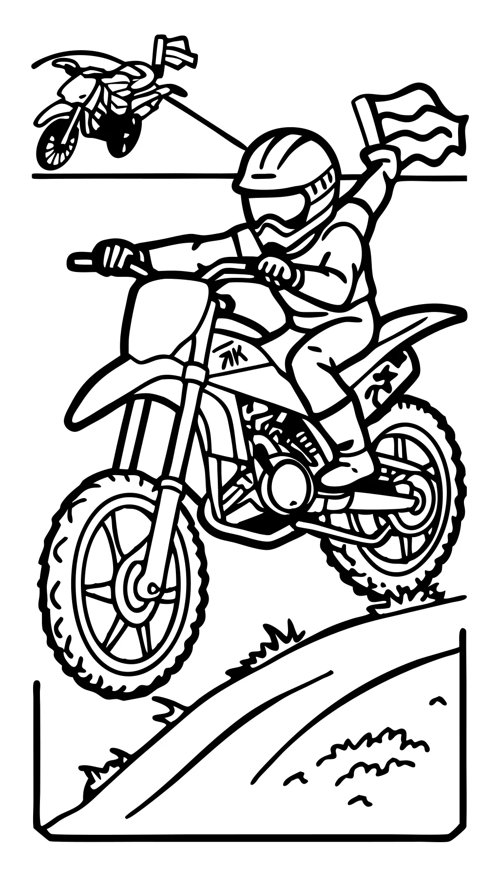 coloriage motocross